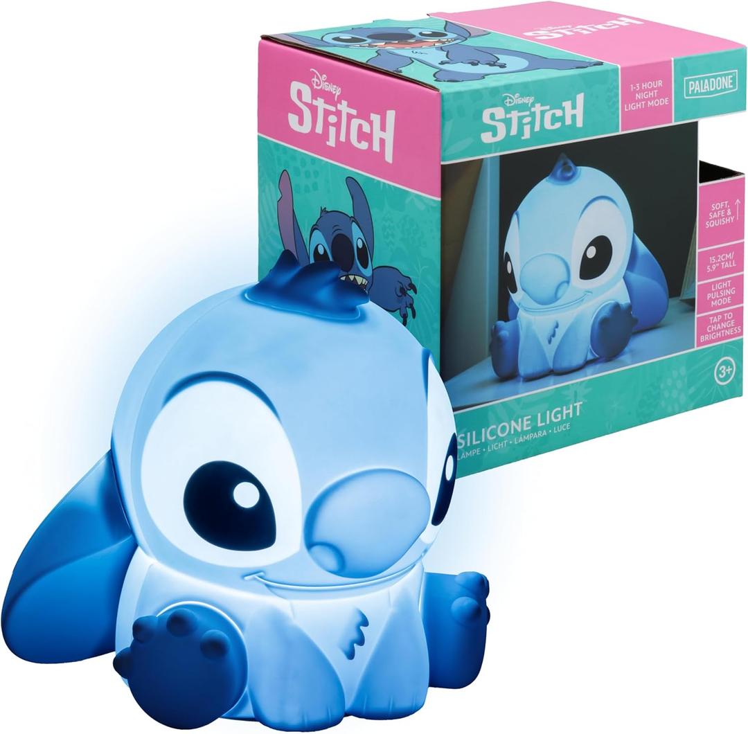 Stitch Squishy Lamp - Officially Licensed Disney Free Standing Desk Light, Gaming Room Decor and Merchandise for Boys and Girls, Nightlight Gift Accessory for Playroom and Bedroom, Paladone