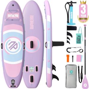 NipheanUltra-Light Inflatable Paddle Board with StabilTrac Fin and Durable SUP Accessories, 10' Stand Up Paddle Boards for Adults & Youth, Versatile Yoga Paddle Board, Gift Ideas