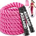 Jump Rope, Weighted Jump Rope for Women, Heavy Jump Ropes for Fitness, Home Gym Exercise Equipment, Adult Skipping Rope for Improve Strength, Weight Loss, Boxing Training,Total Body Workout Equipment (Pink 1.5lb)