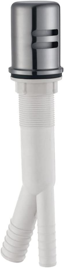 Design House 522953 Dishwasher Air Gap Kit with Solid Brass Skirted Cover, Satin Nickel