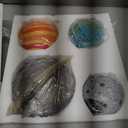 4Pcs Outer Space Planets Wall Decor - Modern 3D Wall Sculptures for Living Room & Bedroom - Solar System Decorations