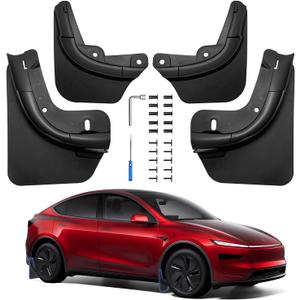 Model Y Mud Flaps for Tesla Model Y Juniper 2025 2026 Accessories No-Drill Splash Guards, All-Weather Tire Protection, Durable Mud Guards Compatible with Tesla Model Y (Model Y Juniper 2025+)