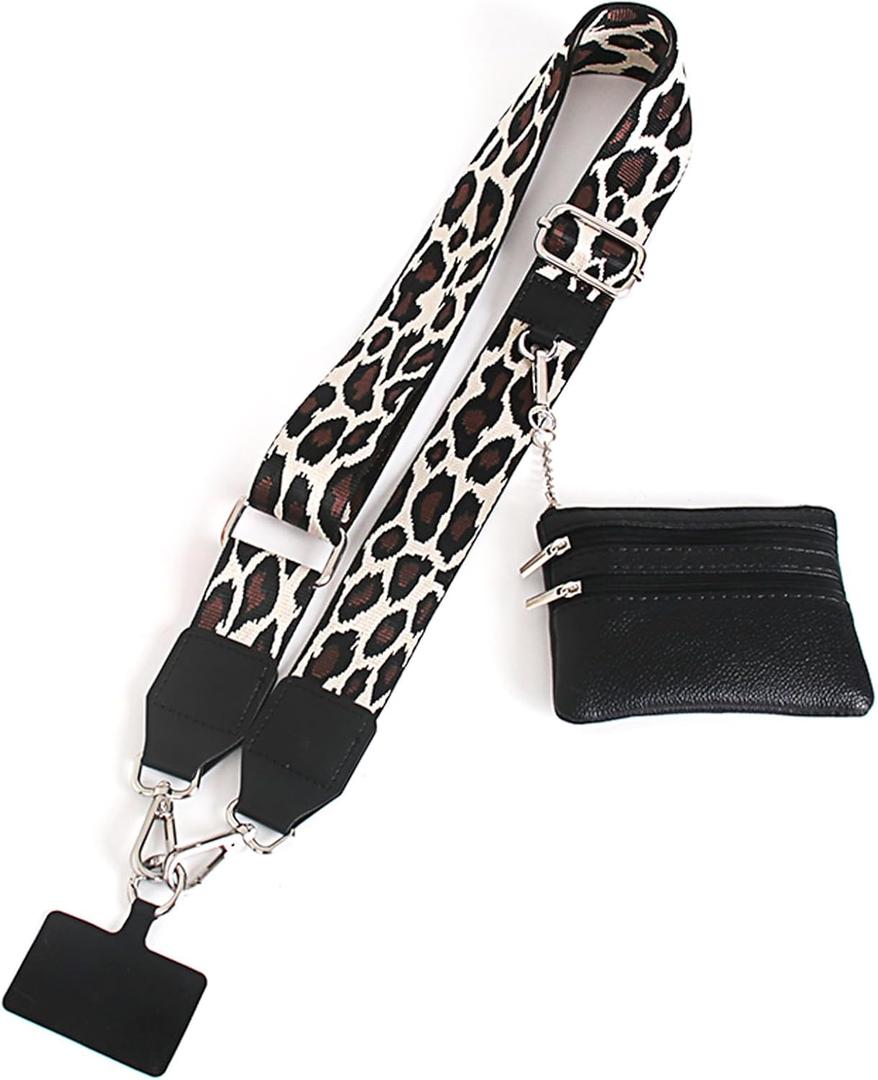 Clip and Go Strap for Phone with Wallet Crossbody, Adjustable Phone Lanyard with Zippered Pouch for Travel Outdoor