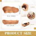 Nuogo 19 Inch Wooden Wavy Edge Dough Bowl Supplies, Khaki