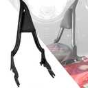 HDBUBALUS Motorcycle Sissy Bar Passenger Backrest Compatible With Harley Touring Road King Road Glide Street Glide Electra Glide Road King 2009-2025 (Black-22inch)