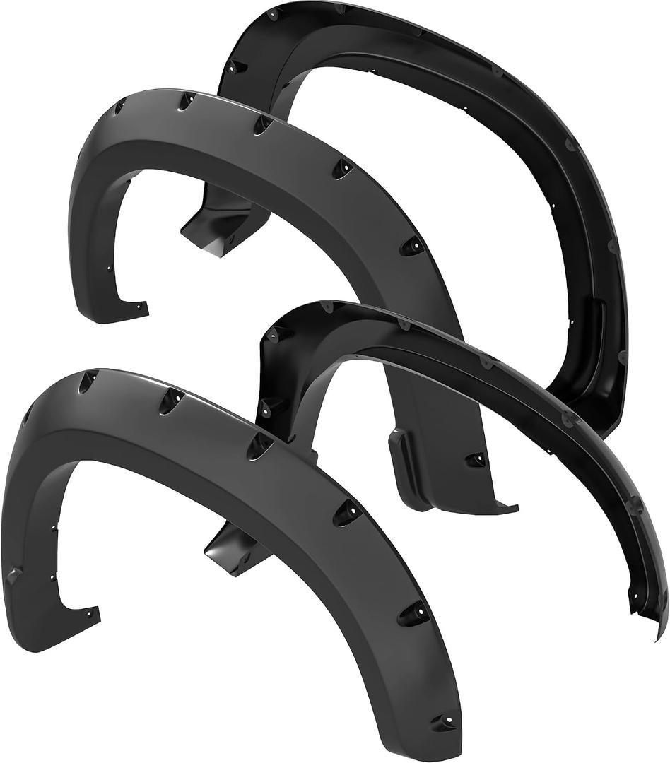 YITAMOTOR Fender Flares Kit Compatible with 2019-2026 Chevy Silverado 1500 (Excl. 2019 LD), Pocket Bolt-Riveted, Paintable Wheel Flares, 4 Pcs