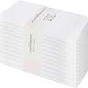 PurpleEssences Set of 12 Hemstitch Cloth Dinner Napkins 100% Cotton - Soft Durable Washable - Ideal for Wedding Fall Thanksgiving - Perfect Everyday Use Table Linen 18x18 - White