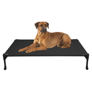 Veehoo Outdoor Elevated Dog Bed Large Sized Dogs, Large Cooling Raised Dog Cots Beds Training Platform Off Ground Hammock with Breathable Mesh, No-Slip Feet, 42"x30", Black Veehoo Outdoor Elevated Dog Bed Large Sized Dogs, Large Cooling Raised Dog Cots Beds Training Platform Off Ground Hammock with Breathable Mesh, No-Slip Feet, 42"x30", Black