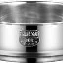 BinaryABC Stainless Steel Dumpling Steamer Basket for Pot,20cm Steamer Insert for Food Veggie Rice Noodle Roll (7.87INCH)