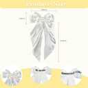 3 x 2 PCS White Black Hair Bows Valentines Day Gifts for Her - Hair Accessories for Women Girls | Cute Clips Claws Barrettes for Mom - Christmas Birthday | Easter Basket Stuffers