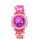 VAPCUFF Unicorn Watch for Girls Age 3-10 - Birthday Gift for Toddler and Kids, Red