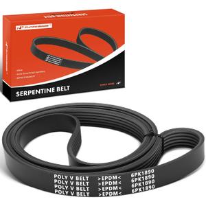 A-Premium 74.41 Inch Engine Serpentine Drive Belt Compatible with Toyota Corolla 1998-2002, Celica 2000-2002, L4 1.8L, Replace 9091602534