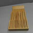 Bamboo Kitchen Drawer Knife Block, In drawer Knife Holder, Knife Drawer Organizer fit for 13 knives