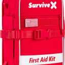 Large First Aid Kit for Car, Travel & Home - Emergency Kit for Hiking, Camping, Backpacking and Outdoors - Includes Zip Stitch Wound Closure Strips