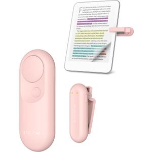 Page Turner for Kindle, Stouchi 2 in 1 Pink Magnetic Paperwhite Oasis Scribe Kobo Clicker Accessories Wireless Remote Control for iPad, iPhone, Tablets Camera Video Record Shutter Selfie
