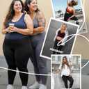 HLTPRO 3 Pack Plus Size Leggings for Women(X-Large - 4X)- High Waist Stretchy Soft Pants for Workout Running Yoga (Black, L)