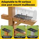 Metal Mailbox Mounting Bracket,Universal Post Mount Mailboxes Board,Mailbox Bracket for Wood or Hollow Posts,Mailbox Mounting Plate Compatible with Most Sizes of Post Mount Mailboxes