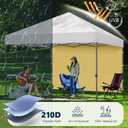 MASTERCANOPY 12x12ft Canopy SunWall Instant Canopy SideWall for Pop Up Canopy Tent Gazebos, UV Protection Sidewall Only, Spliceable (1 Pack, Beige)