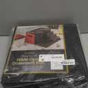 ZOBER Christmas Ornament Storage Box - Stores 128 3" Ornaments with Drawer Style Trays - Tear Proof 600D Oxford Fabric - Ornament Organizer Storage Box, Durable Christmas Containers Holder - Red