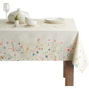 Maison d' Hermine Table Cloth Rectangle Table 100% Cotton 70 x 108 Inches Tablecloth Reusable Decorative for Dining Kitchen Room Farmhouse Party Home Hotel Restaurant Spring Summer - Colmar