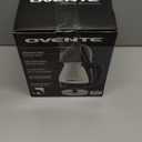 OVENTE Electric Kettle, 1.5L Borosilicate Glass Countertop Water Heater and Boiler for Coffee or Tea, BPA-Free, Auto Shut-Off, Boil-Dry Protection, Removable and Washable Spout Filter, Black KG83B (1.6 Quarts)