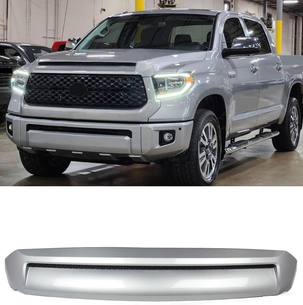 Hood Bulge Molding Compatible with 2014-2021 Toyota Tundra Front Upper Grille Trim 1D6 Silver Sky Hood Scoop Replace for 76180-0C030,761800C030