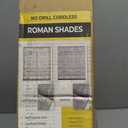 UNISHADES no Drill Cordless Roman Shades for Windows, 30" W 64" H - 100% Blackout - Linen - Beige