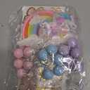 Unicorn Cake Toppers,Unicorn Cake Decoration Include Unicorn Cake Topper and Rainbow Cake Topper for Unicorn Party Favors Rainbow Birthday Decoration for Girl