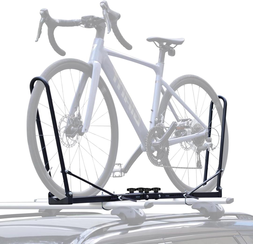 Upright Roof Bike Rack Mount, 2 Arms, Rooftop Bike Carrier for SUV CAR