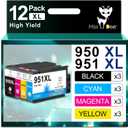 Miss Deer 950 and 951 Ink Cartridges Combo Pack, Compatible Replacement Ink for HP 950XL 951XL Work for Officejet Pro 8610 8600 8620 8630 8640 8100 8615 251dw 271dw 276dw,3 Sets