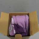 Anlisim Kids Merino Wool Ski Socks 3 Pairs Girls Boys Thermal Winter Warm Thick Breathable Socks for Skiing Snowboarding (8-12 Years, Purple/Green/Grey)