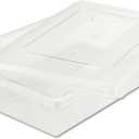 Rubbermaid Commercial Products Polycarbonate Food Storage Box/Tote 8.5 Gallon Clear for Restaurant/Kitchen/Cafeteria, 6" x 26" x 18"