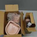 Oncpcare Rabbit Food Dispenser Water Bottle, Small Animal Bowls for Cage, Hanging Automatic Small Pet Water Bowl for Bunny Guinea Pig Ferret (Pink)