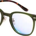 AMBEYE TR90 Blue Light Blocking Glasses - 99% Bluelight Filtering Clear Lens Anti Fatigue UV Protection for Computer/Phone/TV Screens (Green)