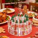 3 Tier Acrylic Lollipop Stand with Handle, 36-Hole Clear Cake Pop Holder with 100 Sticks, 100 Wrappers, 100 Gold Twist Ties, Candy Dessert Display Rack for Weddings, Birthday Parties, Baby Showers