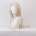 Anime Cosplay Wigs Womens Long Wavy Beige Princess Wig Halloween Costume Party Synthetic Wigs