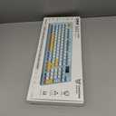 Wireless Keyboard Creamy Membrane with Rainbow Backlight,3-Mode Connectivity (BT/2.4G/USB-C) with LCD Screen & Multifunction Knob,200H Battery, 94 Key PBT Keycaps, Quiet Typing for Office/Home/Gaming