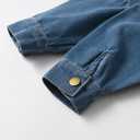 Feidoog Baby Boys Plaid Denim Jacket Toddler Button Down Long Sleeve Lightweight Coat Outerwear (Blue, 4-5T)