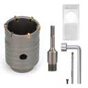 Concrete Hole Saw Kit with SDS Plus 2", 50mm Concrete Hole Saw Set with 110mm SDS Plus Shank Connecting Rod for Concrete Cement Brick Stone Wall