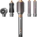 Hair Dryer Brush, webeauty 5 in 1 Professional Hot Air Styling, High-Speed Negative Ionic Hair Dryer Fast Drying, Multi Hair Styler with Air Curling Iron, Volumizing, Straightening (Grey Gold)
