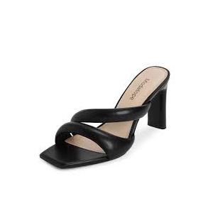 Modatope Square Open Toe Heels for Women Strappy Chunky Block Heeled Wedding Comfort Dressy Slides Sandals Size 10