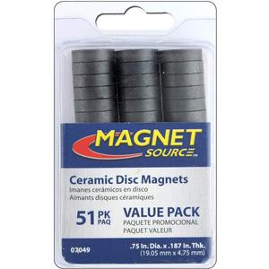 Master Magnetics Ceramic Disc Magnet Value Pack - 51-Pc. Set, Model Number 07049