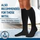 6 Pairs Diabetic Socks Over The Calf - Knee High Premium, Cotton Socks Men's Size 10-13 Big & Tall Size 13-16.