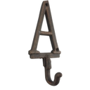 Handcrafted Nautical Decor Rustic Copper Cast Iron Letter A Alphabet Wall Hook 6"