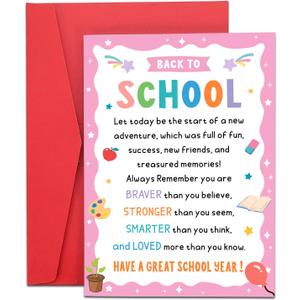 Back to School Supplies for Girls Dorm Room Essentials First Day of School Cards for Son Daughter Students School Stuff for Kids Boys Kindergarten Preschool College 1st 2th 3th 4th 5th Grade