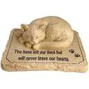 Lily's Home Pet Memorial Stone - Cat or Dog Grave Marker - Durable Waterproof Garden Memorial Stone for Indoor and Outdoor Use - Sympathy Gift for Pet Loss - Cat