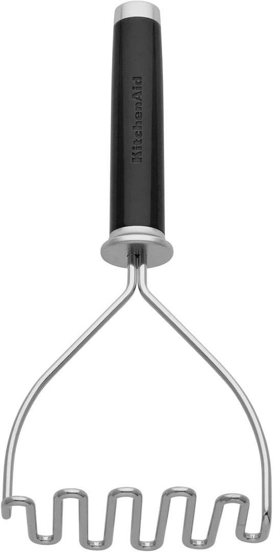KitchenAid Gourmet Stainless Steel Wire Masher, 10.24-Inch, Black