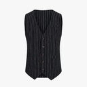 No Brand Men's Striped Casual Business Vests Lightweight Waistcoat Slim Fit Suit Vest Single Breasted Formal Blazer Jackets 2XL