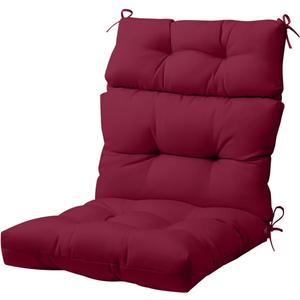 COOS BAY Outdoor/Indoor High Back Chair Cushion 46x22 Inch, Tufted Patio Seat Back Cushion, Replacement Seat Pad, 1 Count, Red Purple (Set of 1)