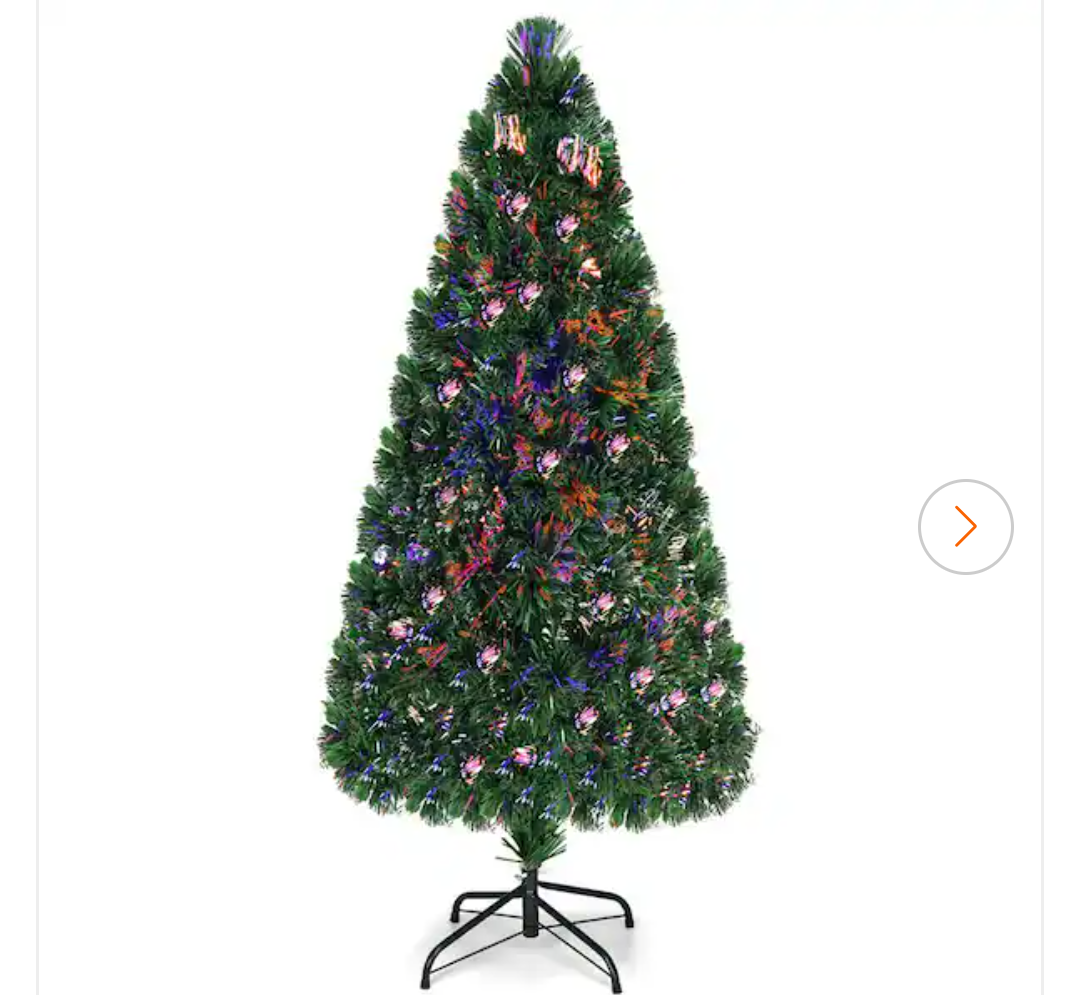 6 ft. Pre-Lit Fiber Optic Artificial PVC Christmas Tree with Metal Stand Holiday 6 ft. Pre-Lit Fiber Optic Artificial PVC Christmas Tree with Metal Stand Holiday